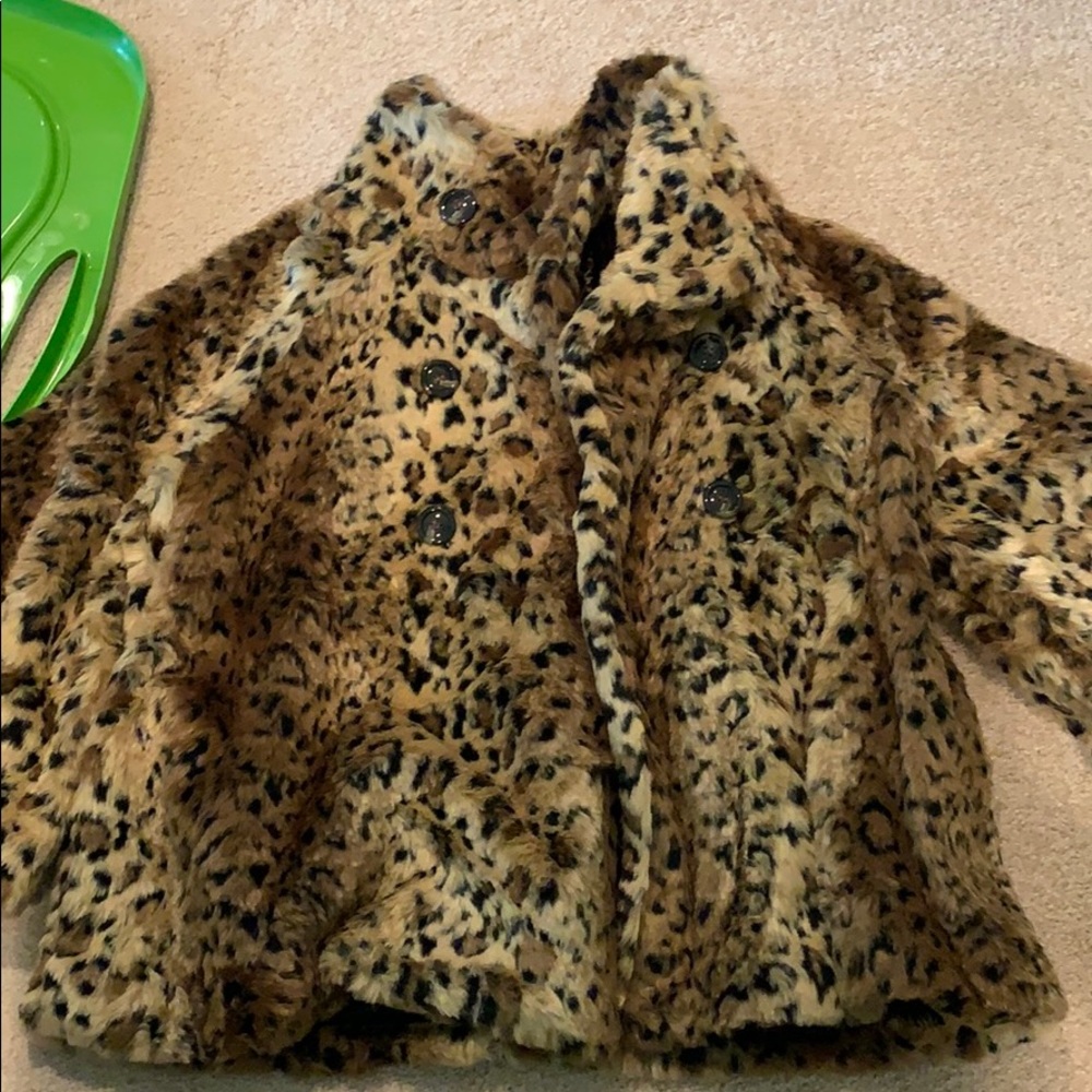 Free people vintage faux cheetah fur coat